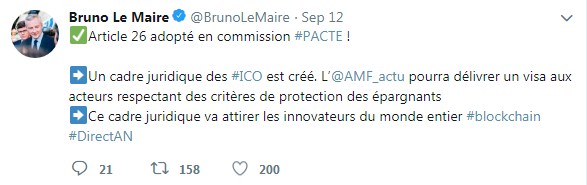 Bruno Le Maire Tweet