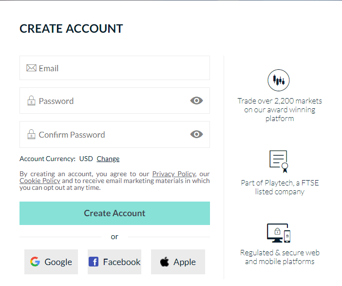 Markets.com Review - Account Opening Process