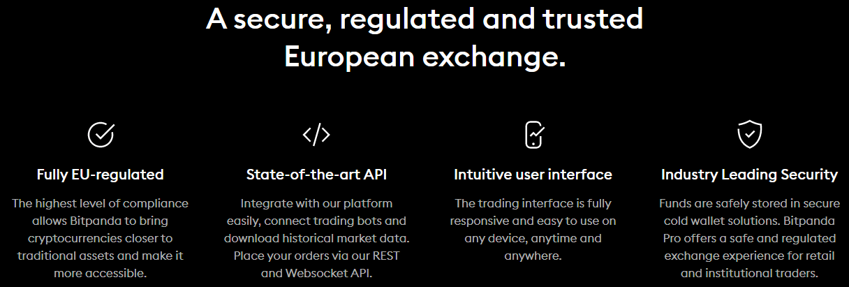 Bitpanda Pro Reviews - Features