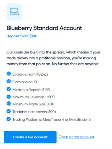 Blueberry Standard Account