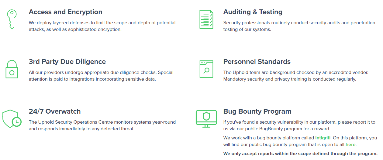 Uphold Reviews - Security Measures