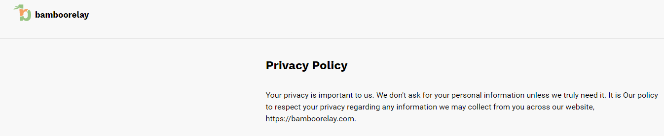 Bamboo Relay Reviews - Bamboo Relay Security & Privacy Measures