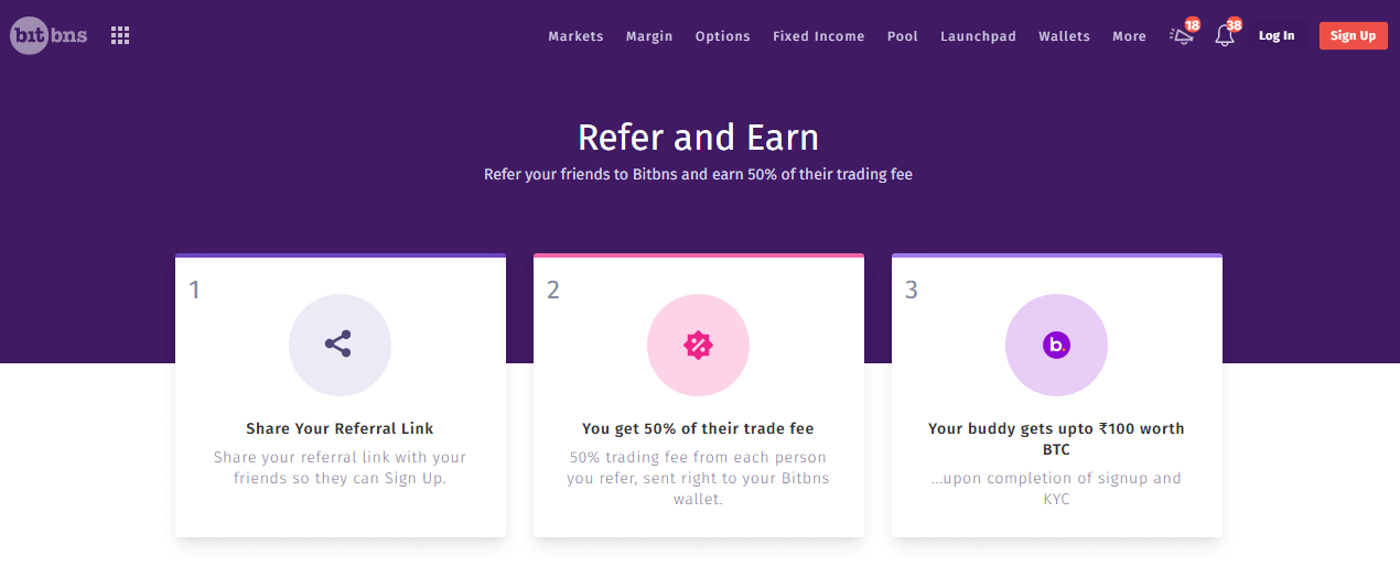 Bitbns Referral Program