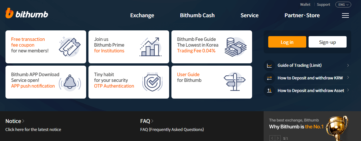 Bithumb Platform Interface