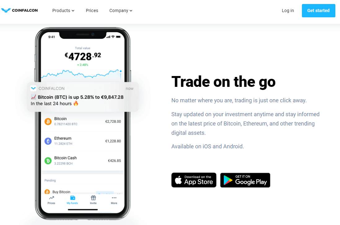 CoinFalcon Mobile App