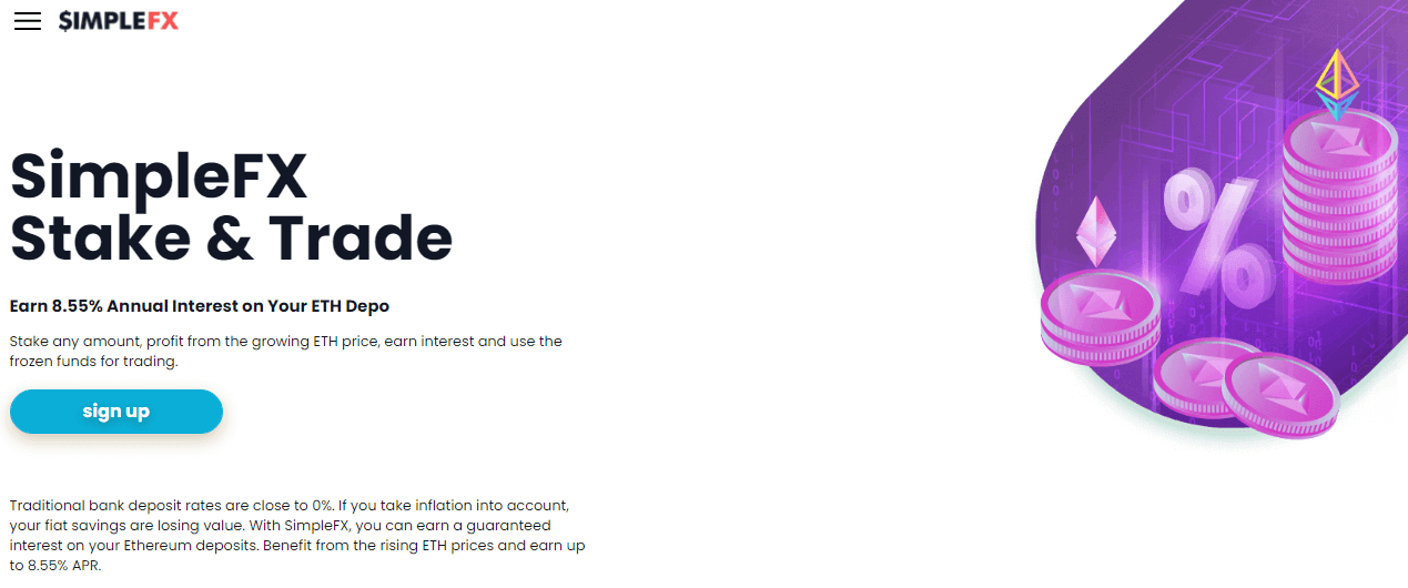 ETH2 Staking by SimpleFX