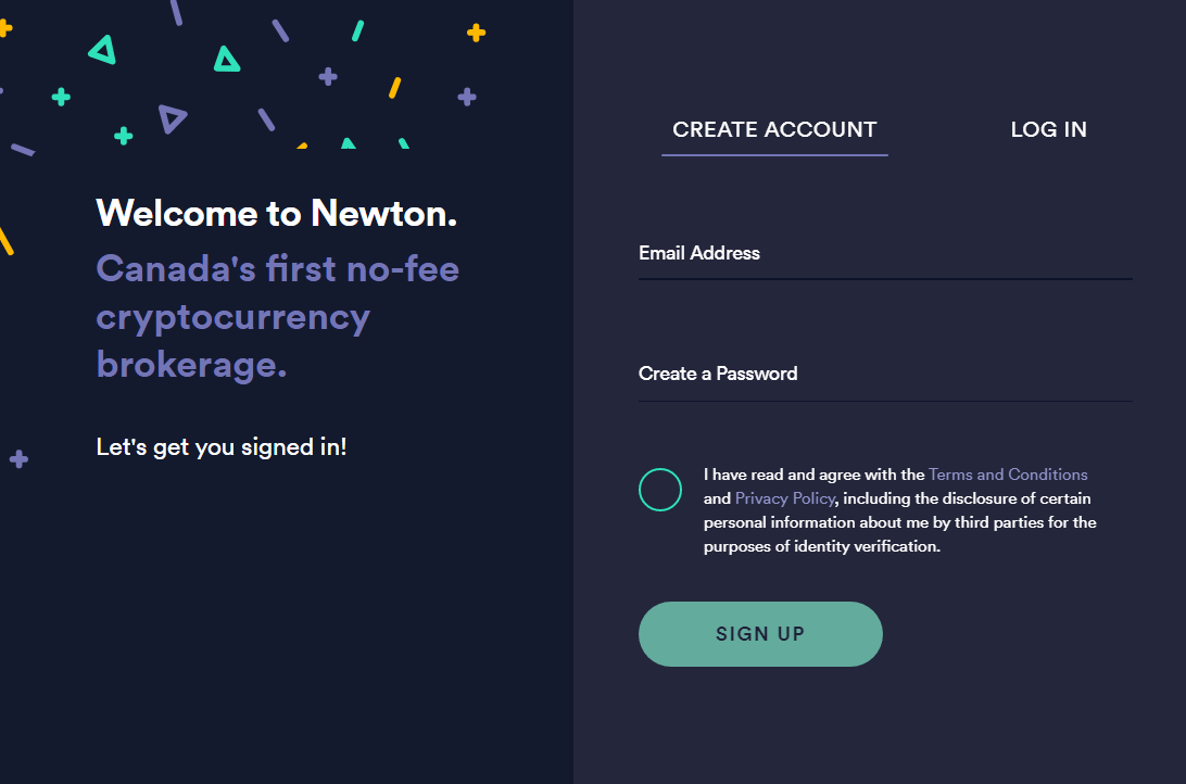 Get Started With Newton Exchange Sign Up