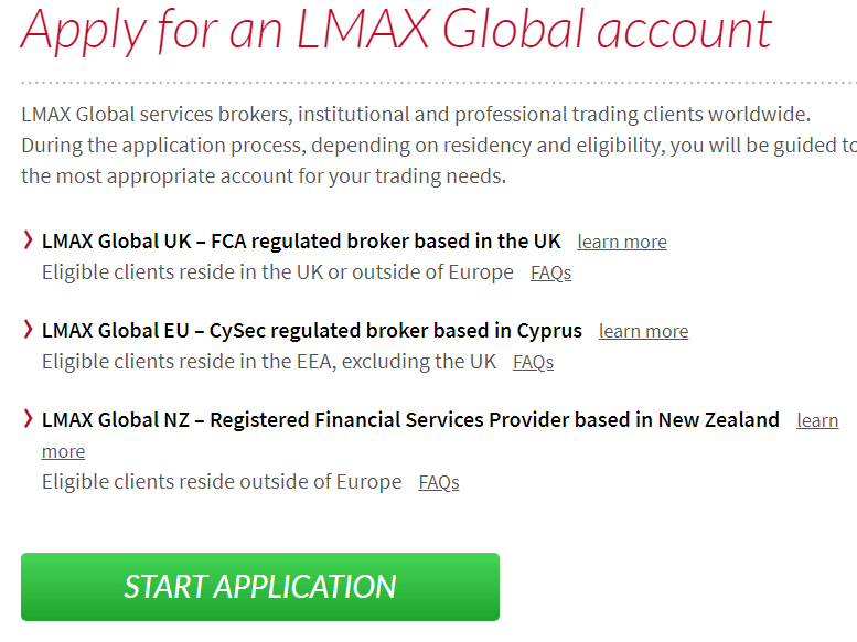 LMAX Registration Process