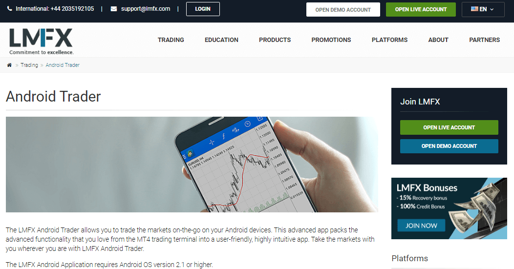 LMFX Android Trader