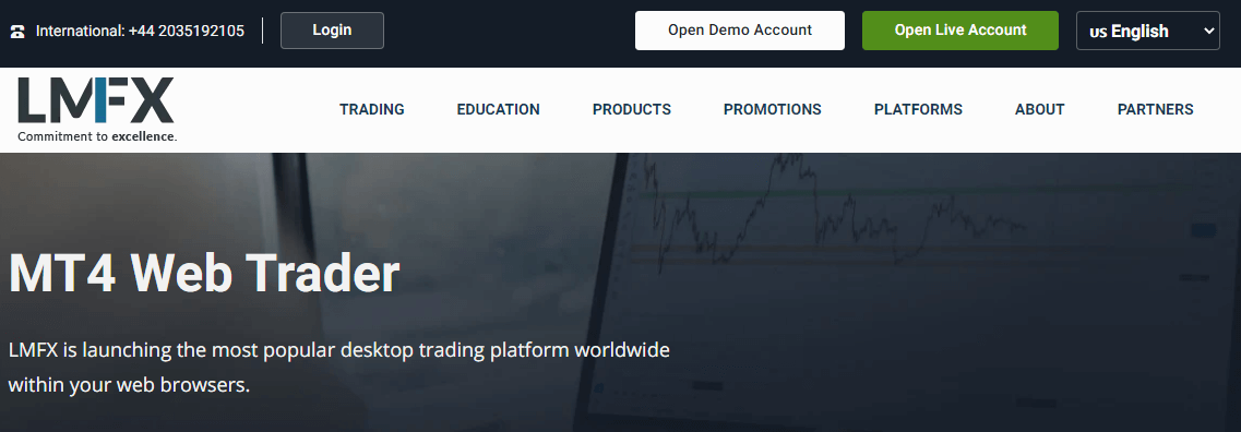 LMFX Web Trader Platform