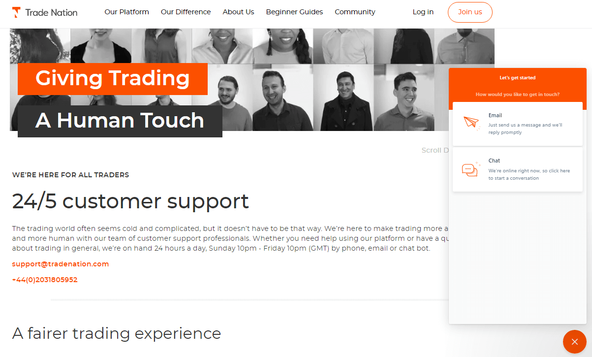 Trade Nation Customer Support