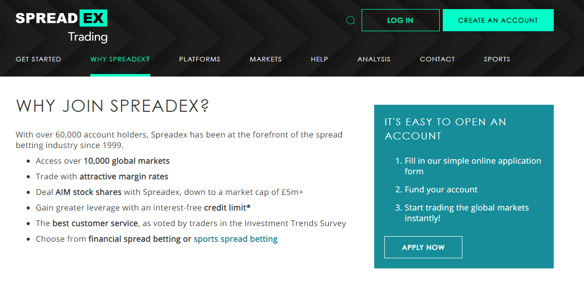 Why Join Spreadex?