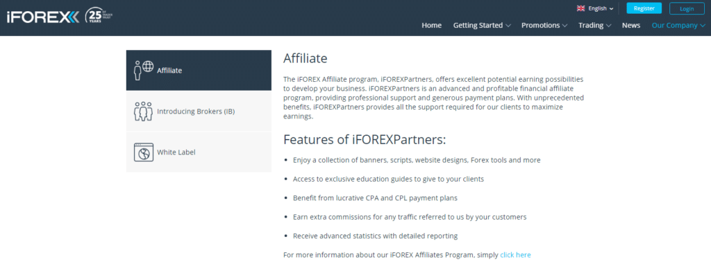 iForex Affiliate Program