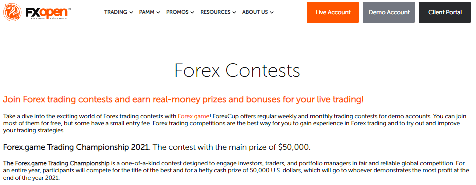 FXOpen Contests