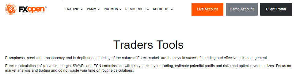 FXOpen Trader's Tools