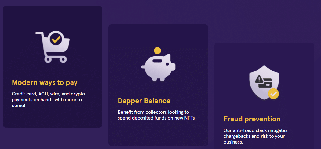 Features of Dapper Wallet