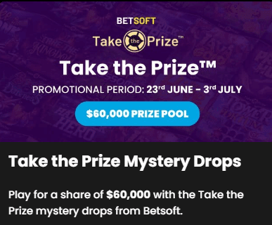 Take the Prize Mystery Drops by WOW Casino