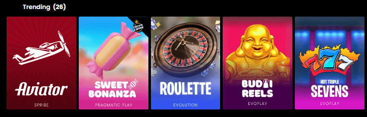 WOW Casino Trending Games