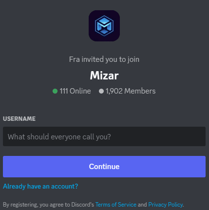 Mizar Live Support via Discord