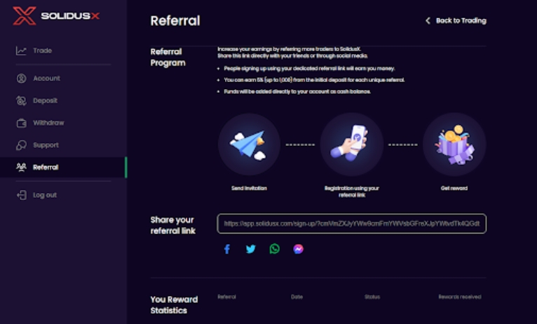 Review of SolidusX new referral program comprising high incentives & rewards