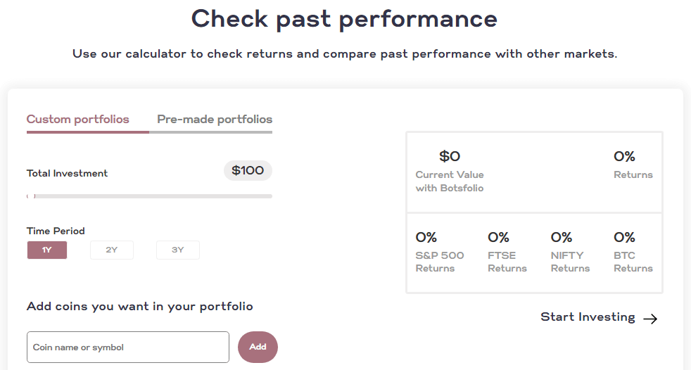 Calculate Your Portfolio Value at Botsfolio