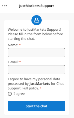 JustMarkets Live Chat Support