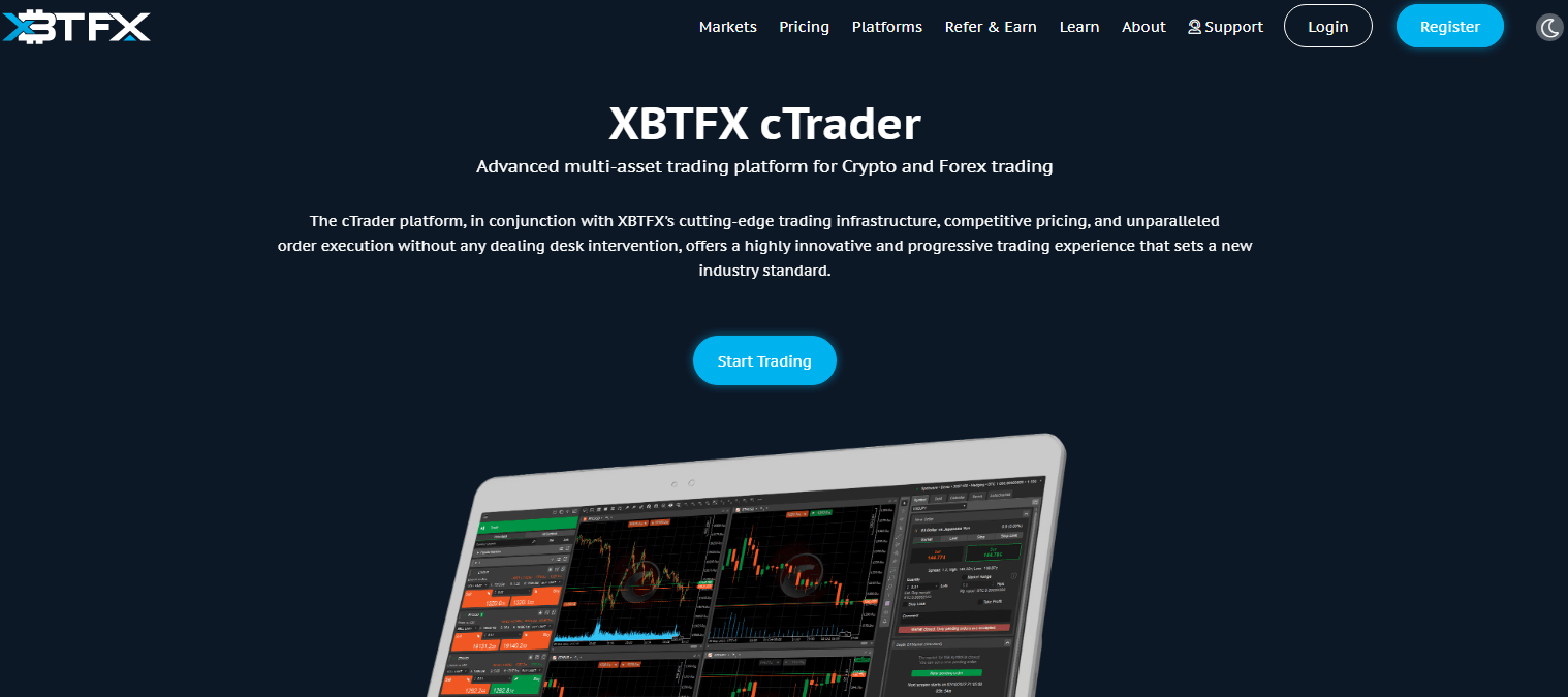 XBTFX cTrader Platform