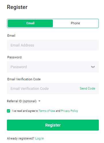 CoinTR Sign-Up Process