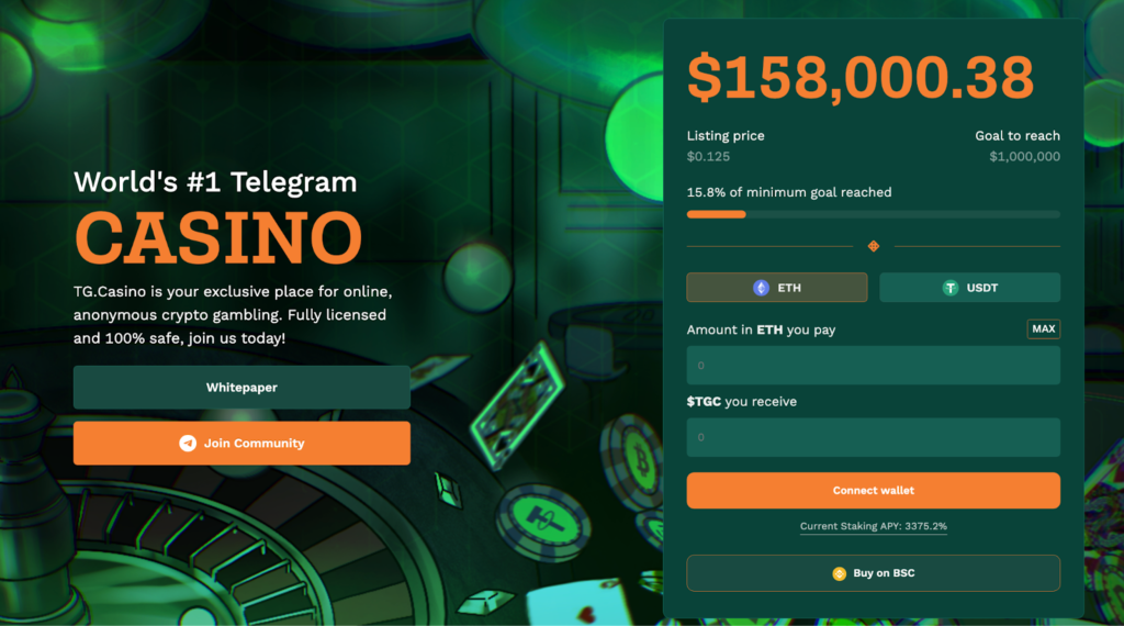 TG.Casino Token ($TGC) Presale