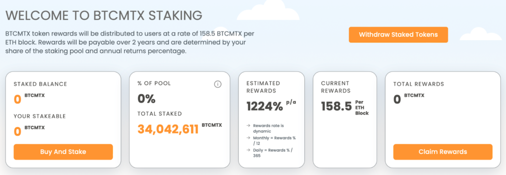 Welcome to BTCMTX Staking