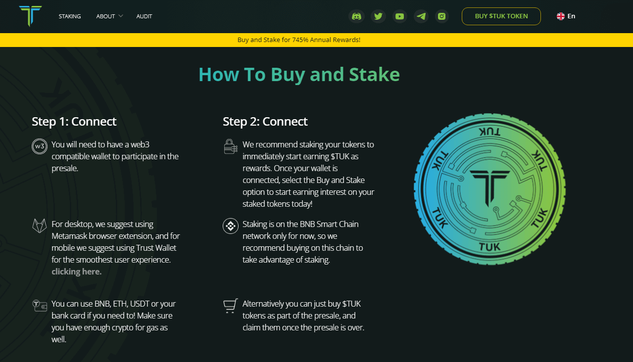 eTukTuk - Sustainable Crypto Staking Platform