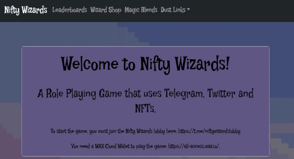 NFT Role-Playing Game - Wizard Collectibles