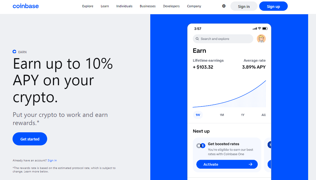 Coinbase - Effortless Polkadot Earnings Management