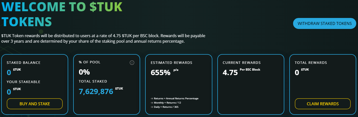 eTukTuk ($TUK) Staking