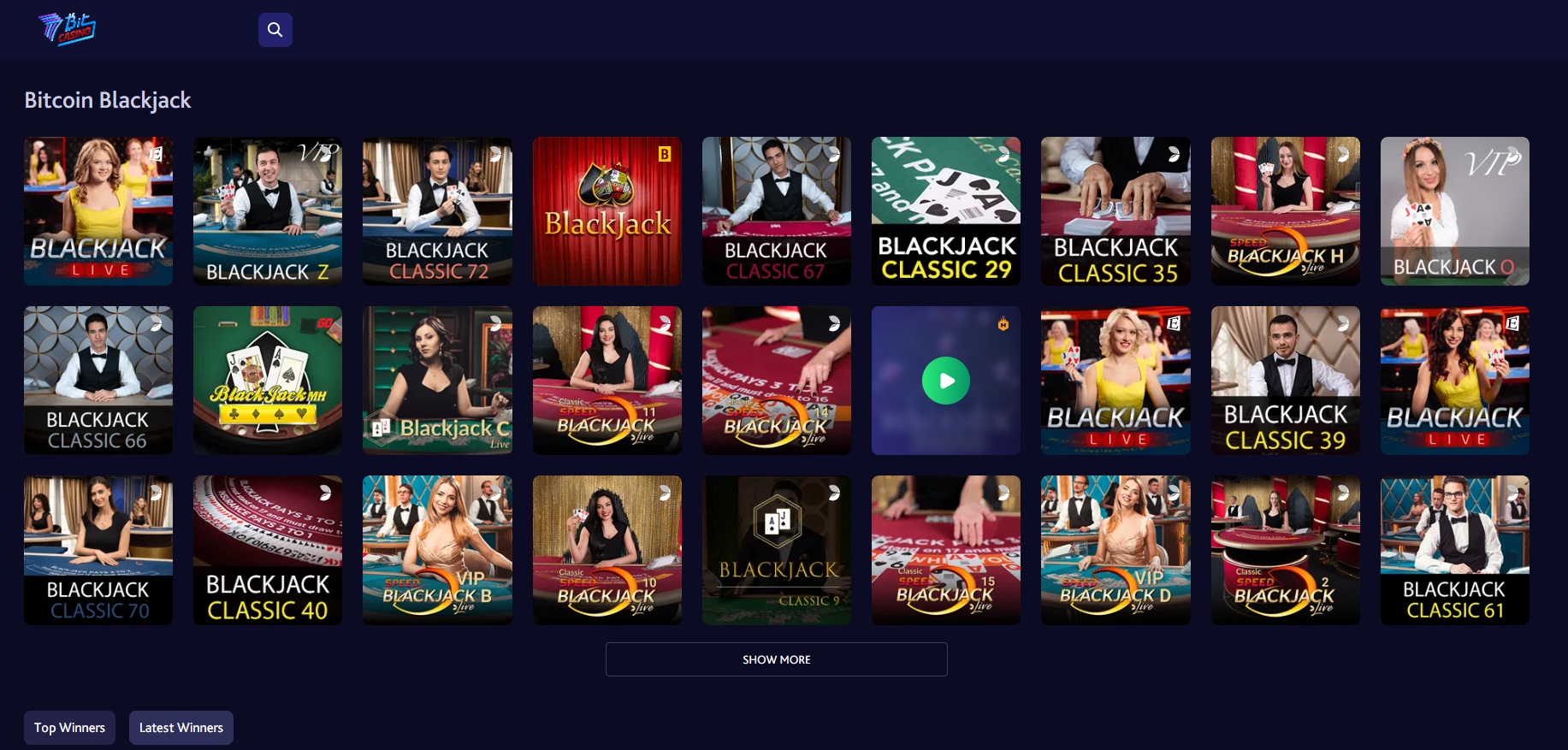 7BitCasino Bitcoin Blackjack Games