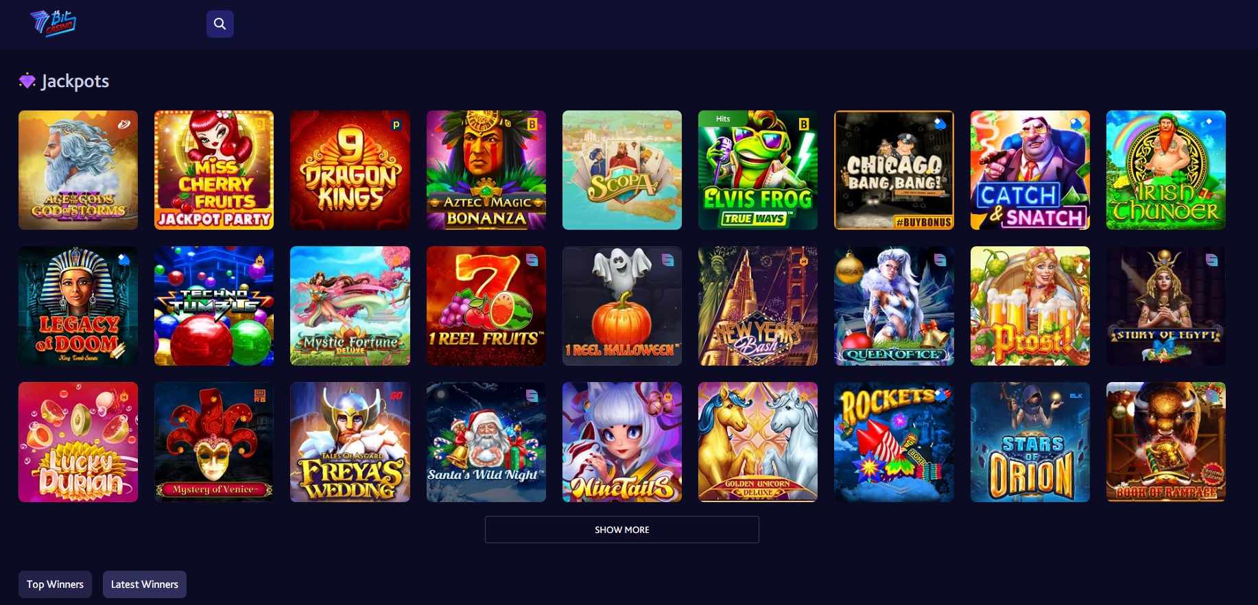 7BitCasino Bitcoin Jackpot Slots