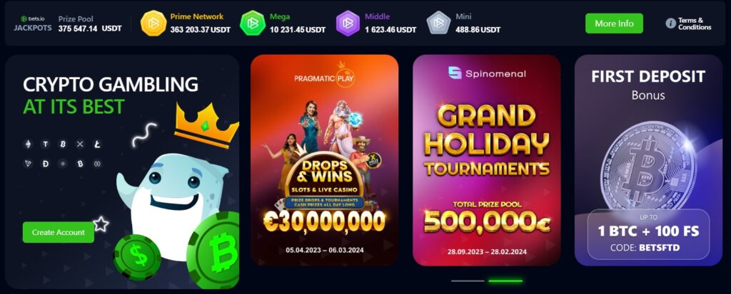 Bets.io Casino User Experience