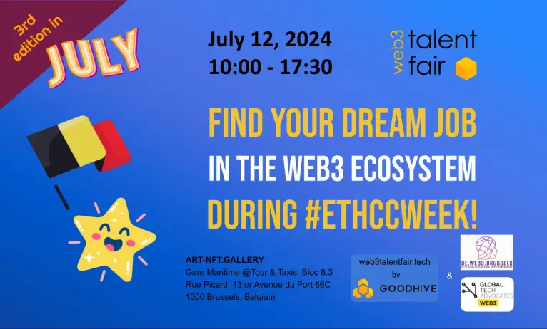 Join 3rd Web3TalentFair (W3TF) during EthCC week