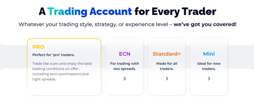 Fxgt.com - Trading accounts