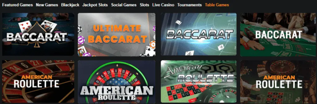 Table Games - MyBookie.ag Casino