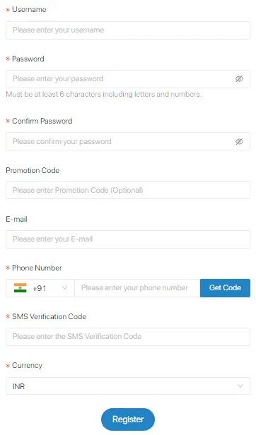 Indibet Sign Up Process