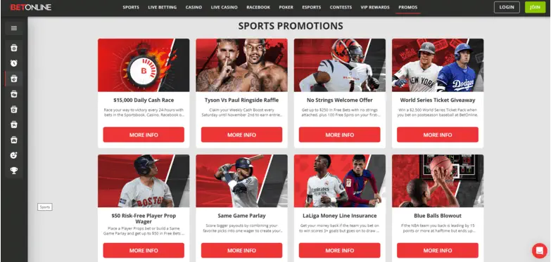 BetOnline Casino Sports Promotions