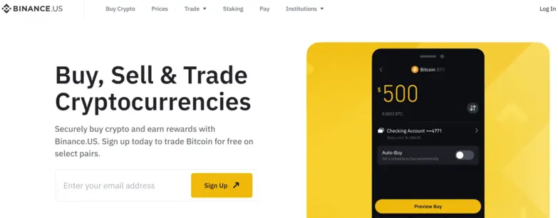 Binance.US - Biggest Crypto Exchange in USA