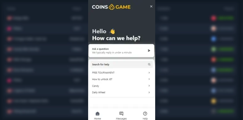 Coins Game Customer Support