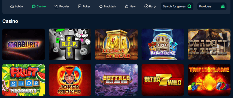 CryptoBetSports Casino Games