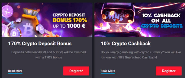 MyStake casino crypto bonus