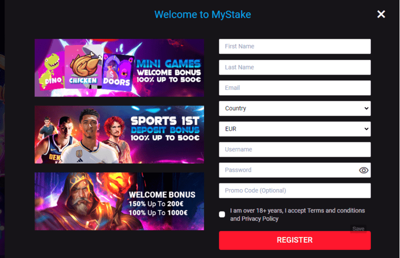 MyStake registraion process