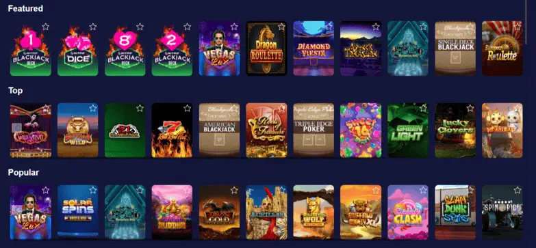 Nitrobetting casino games