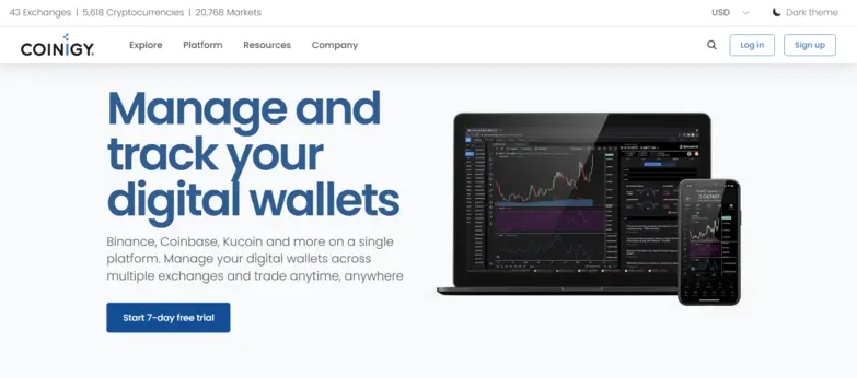 coinigy dashboard