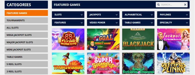 GTbets casino games